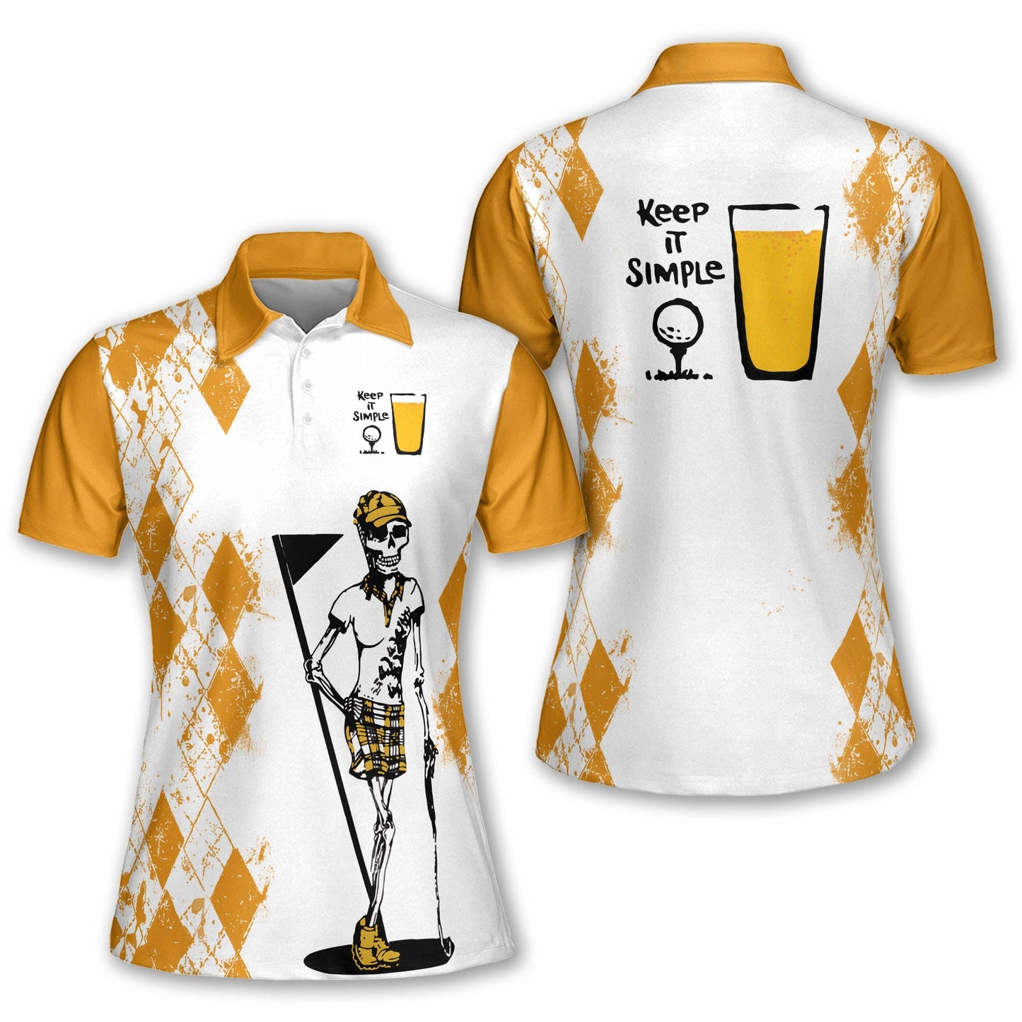 Keep It Simple Golf And Beer Women Sleeveless Polo Shirt, Short Sleeve Polo Shirt I0160