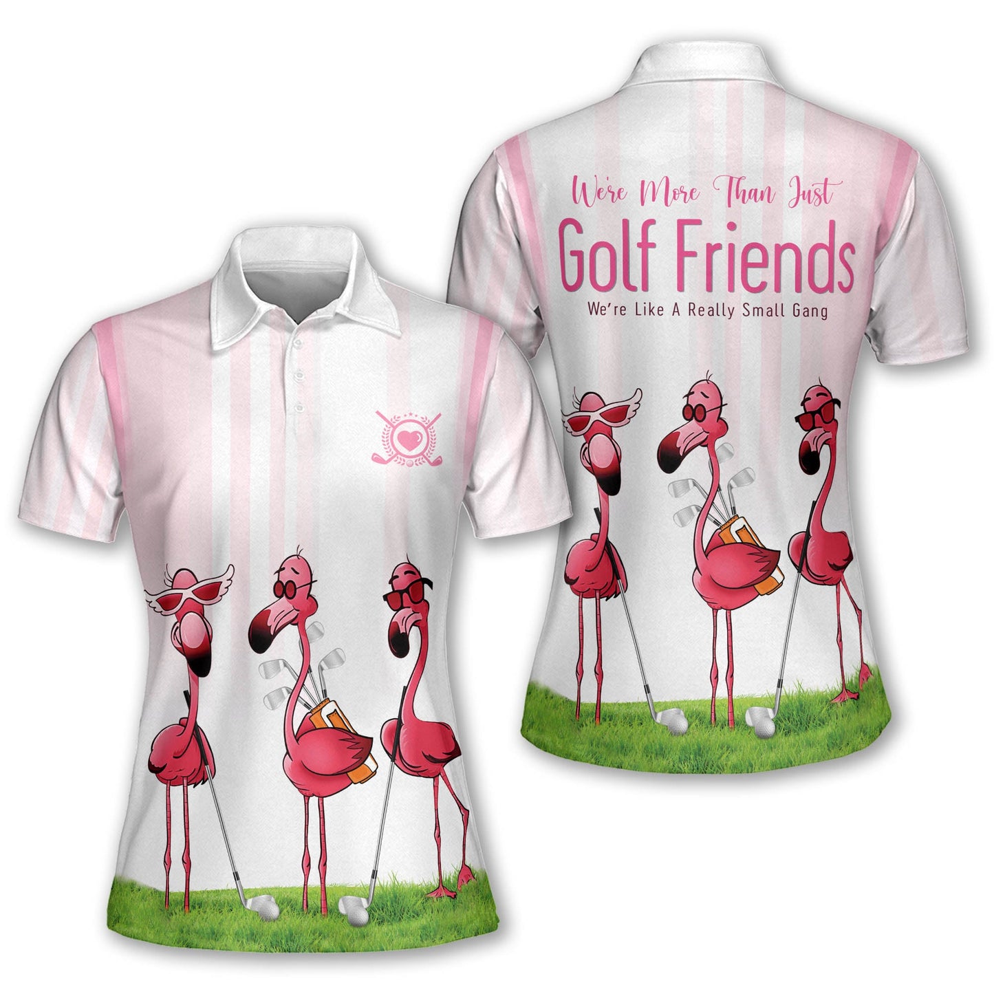 Golf Friends Flamingo V3 Sleeveless Polo Shirt Short Sleeve Polo Shirt I0287