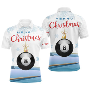 Tendpins Billiard Merry Christmas 8 Ball Pool Personalized Name 3D Shirt BIA0329