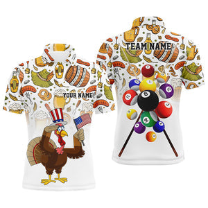 Tendpins Thanksgiving Day Turkey Chicken Billiard Personalized Name 3D Shirt BIA0321