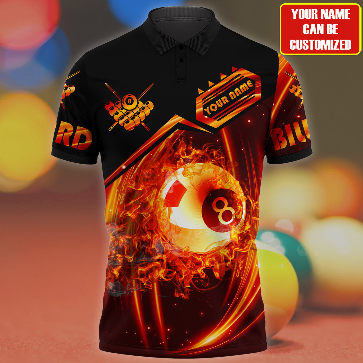 3D All Over Print Billiard Polo Shirt, Rock Strike Billiard Unisex Shirt, Billiard Gift For Him, Billiard Uniform SO0611