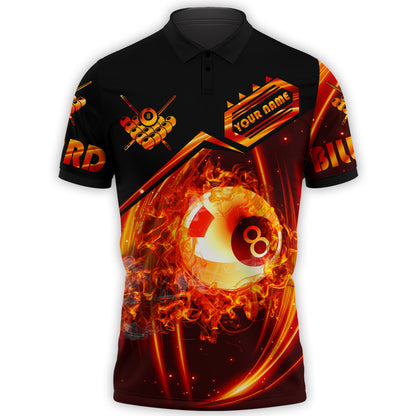 3D All Over Print Billiard Polo Shirt, Rock Strike Billiard Unisex Shirt, Billiard Gift For Him, Billiard Uniform SO0611