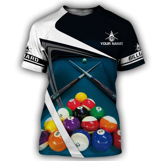 Personalized Name Billiard Shirt Men Women, Billiard 3D Hoodie, Billiard Team Uniform, Billiard Lover Gift TO0019