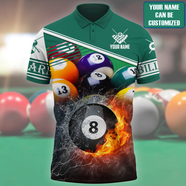 Tendpins Billiard Fire Colorful Personalized Unisex Shirt BIA0112