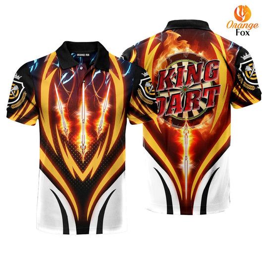 Tendpins Darts Team - Gift For Dart Lovers King Dart Fire Polo Shirt DMA0038