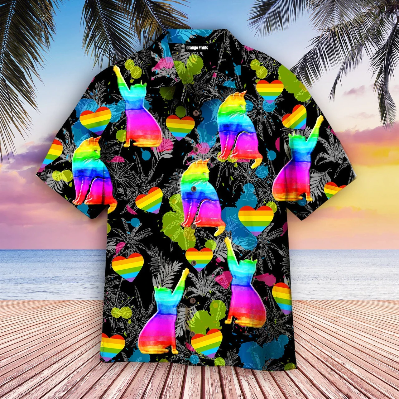 LGBT Cat Pride Month Aloha Hawaiian Shirts HO0855