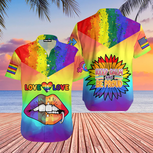 LGBT Love Is Love Aloha Hawaiian Shirts HO0854