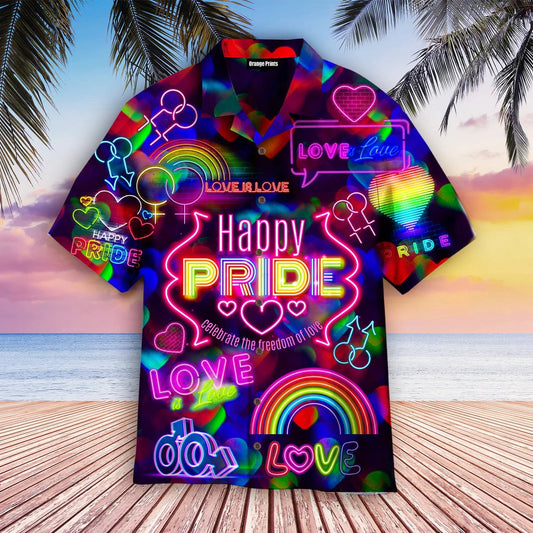 LGBT Gay Pride Month Aloha Hawaiian Shirts, LGBT Pride Shirt, Love is Love Shirt HO1451