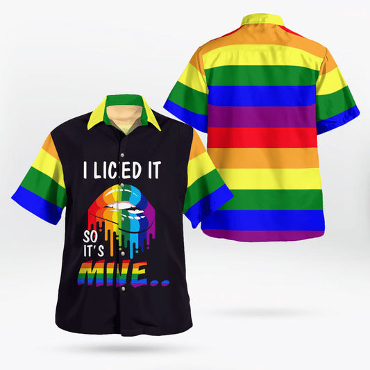 Lgbt Pride I Licked It Hawaiian Shirt, Gift foe couple LGBT HO1434