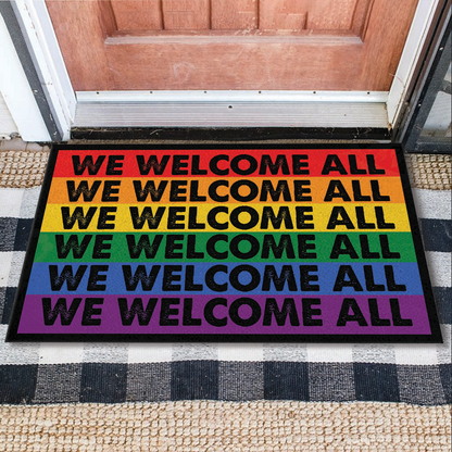 Lgbt Doormat Everyone Is Welcome Here Doormat, Pride Doormat, Black Lives Matter Home Doormat LO1263