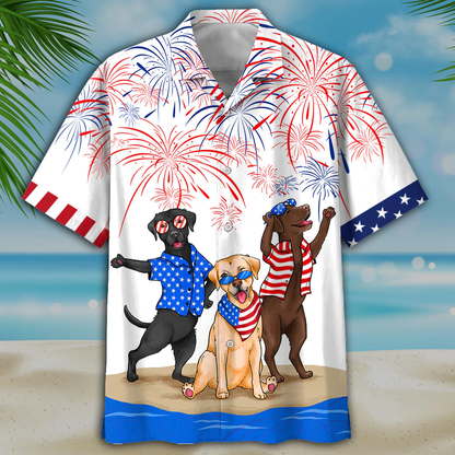 Labrador Hawaiian Shirts - Independence Is Coming, USA Patriotic Hawaiian Shirt HO0729