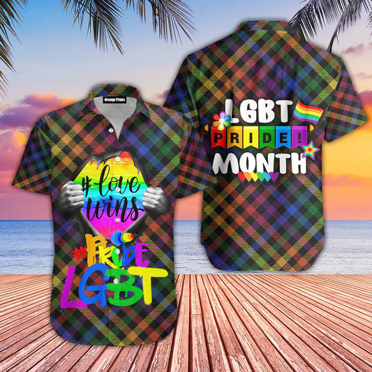 Love Wins LGBT Pride Month Aloha Hawaiian Shirts For Men & For Women HO1447