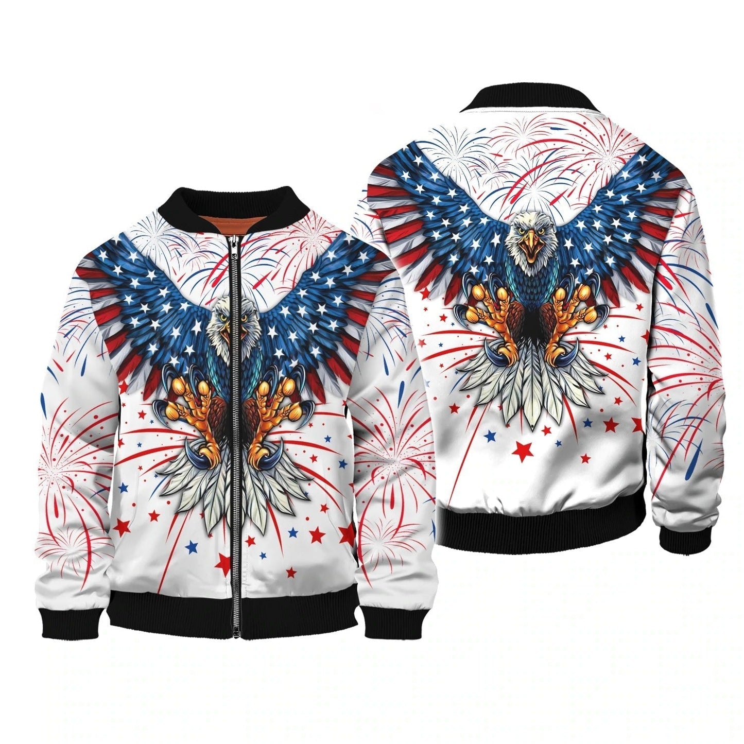 Independence Day Is Coming Ealge 3D All Over Printed T Shirt 3D Bomber Hoodie For 4Th July Pride American TO0144