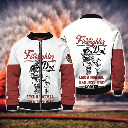 Firefighter Dad 3D Full Print T Shirt Hoodie Dad And Son Sublimation Shirt Gift For Firefighter Men Dad TO0175