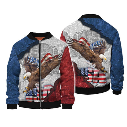 Happy 4Th Of July - Independence Day Is Coming 3D Full Print Tshirt 3D Hoodie Eagle Pride American Shirts TO0155