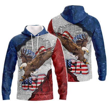 Happy 4Th Of July - Independence Day Is Coming 3D Full Print Tshirt 3D Hoodie Eagle Pride American Shirts TO0155