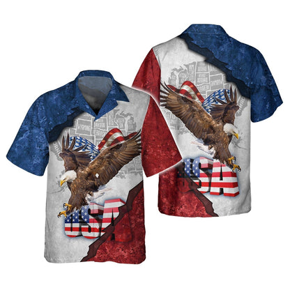 Eagle American 3D All Over Print Shirt - Independence Day Is Coming - 3D Hawaiian Shirt 4Th Of July Pride Usa Hoodie 3D TO0164