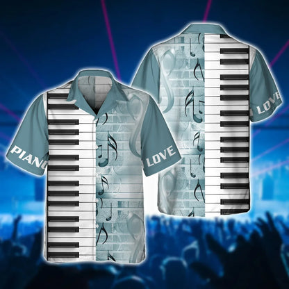 3D All Over Print Piano T Shirt, I Love Piano 3D Hoodie Shirts, Gift For Guitar Men Woman TO2848