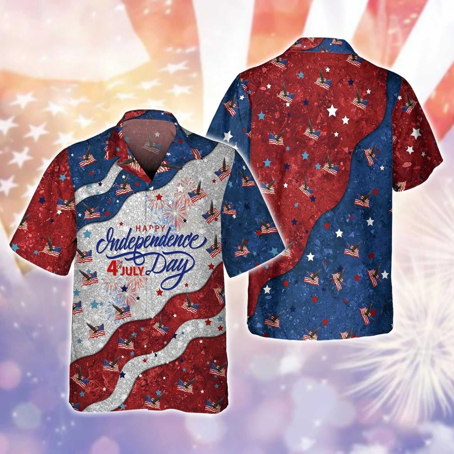 Eagle American Hawaiian Shirt - Independence Day Is Coming- 3D Full Print Shirt Happy 4Th Of July Shirt TO0163