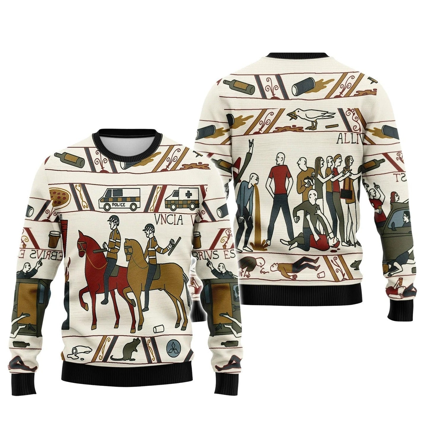 Bayeux Kicking Out Time 3D All Over Print Shirt Men Women, Cute Police Hoodie Hawaiian Shirt TO2753