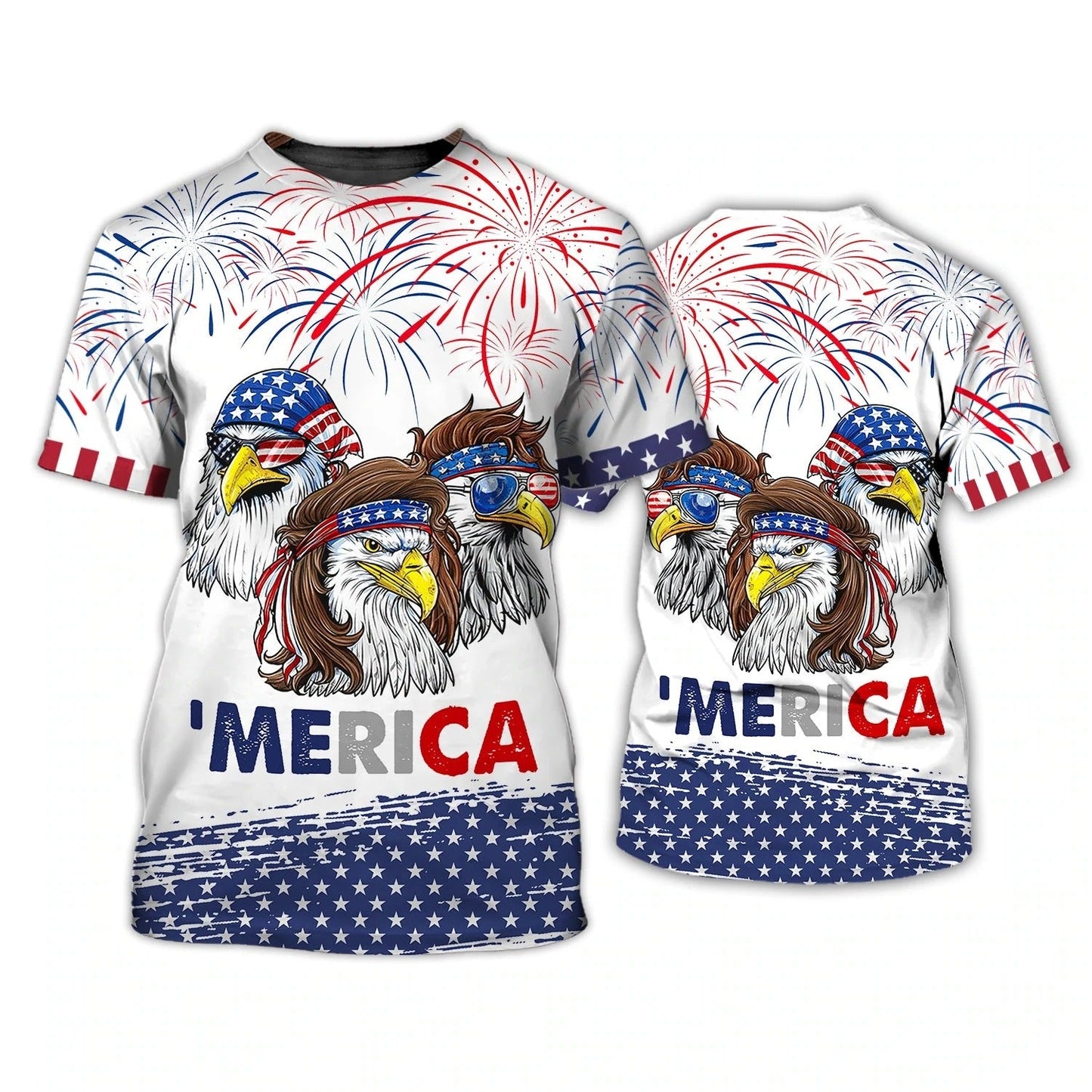 Eagle American Hawaiian Shirt Independence Day Is Coming 3D Full Print T Shirt 4Th July Usa Shirt TO0151