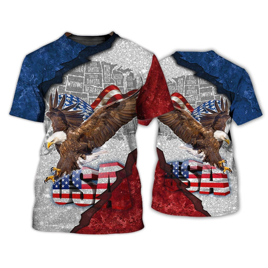 Happy 4Th Of July - Independence Day Is Coming 3D Full Print Tshirt 3D Hoodie Eagle Pride American Shirts TO0155