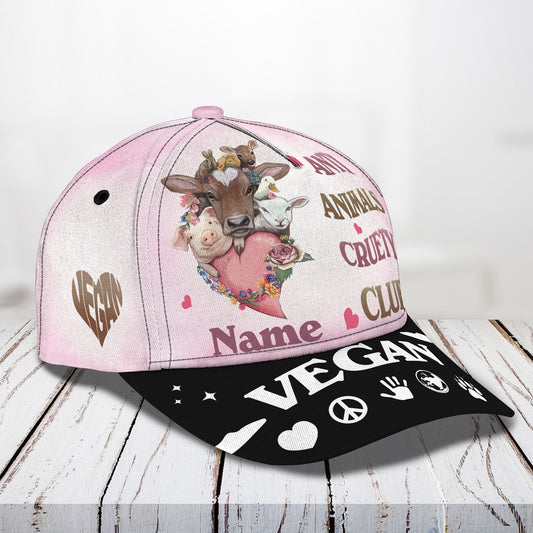 3D Classic Cap Vegan Personalized Name Cap 421 Tendpins CA1199