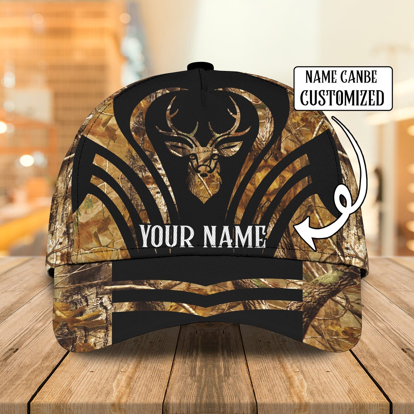 3D Classic Cap Deer Hunting 2 Personalized Name Cap Tendpins CA1016