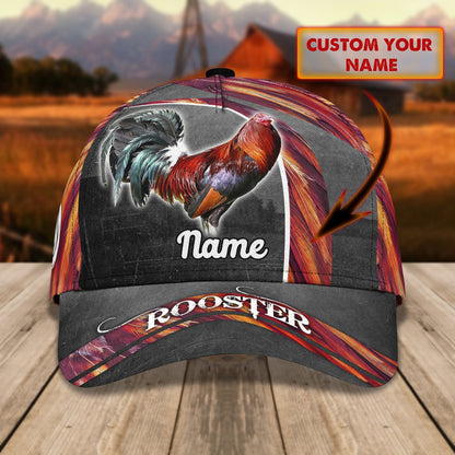 3D Classic Cap Rooster 05 Personalize Name Cap 204 Tendpins CA1069