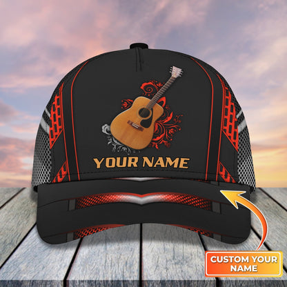 3D Classic Cap Guitar Classic 001 Personalized Name Cap Tendpins CA2148