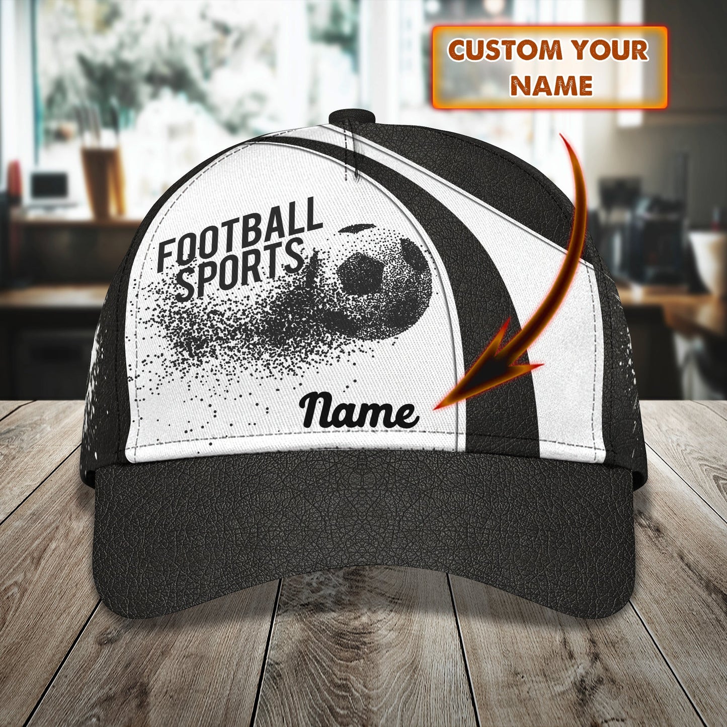 3D Classic Cap Soccer 2 Personalized Name Cap Dp369 Tendpins CA1315