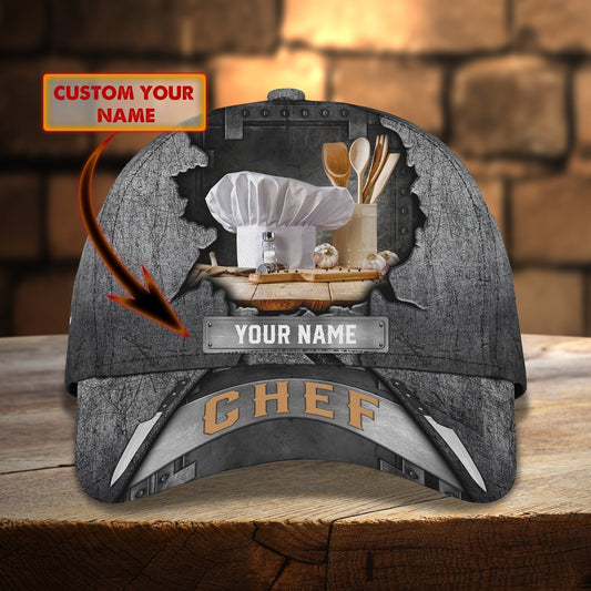 3D Classic Cap Bon Appetit Personalized Name Cap For Chef Tendpins CA0850