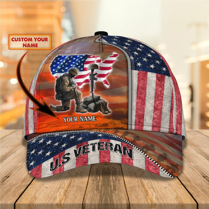 3D Classic Cap Personalized Name Cap11 Veteran Tendpins CA1771