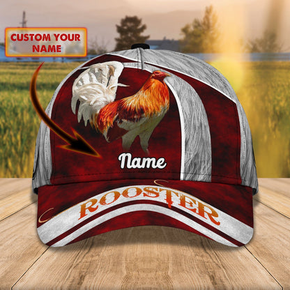 3D Classic Cap Rooster 04 Personalize Name Cap Tendpins CA1337