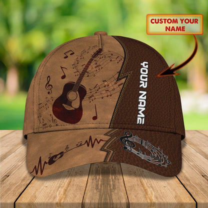 3D Classic Cap Guitar Personalized Name Cap 01 Tendpins CA2394