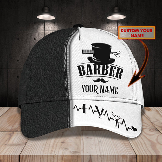 3D Classic Cap Barber2 Personalized Name Cap Tendpins CA0916