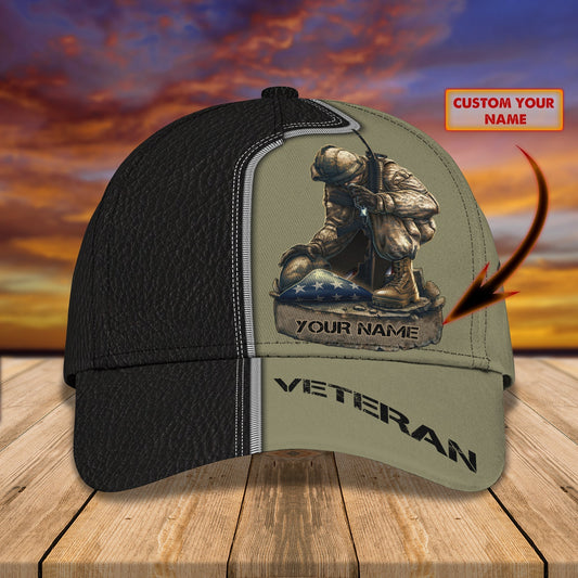 3D Classic Cap Veteran Personalized Name Cap 06 Tendpins CA1665