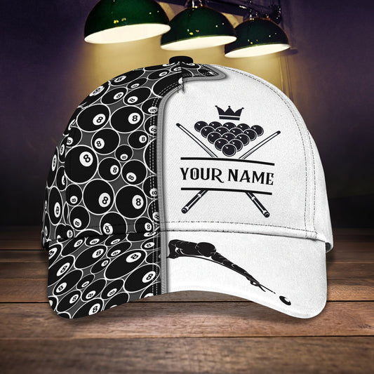 3D Classic Cap Billiard Personalized Name Cap 01 Tendpins CA2218