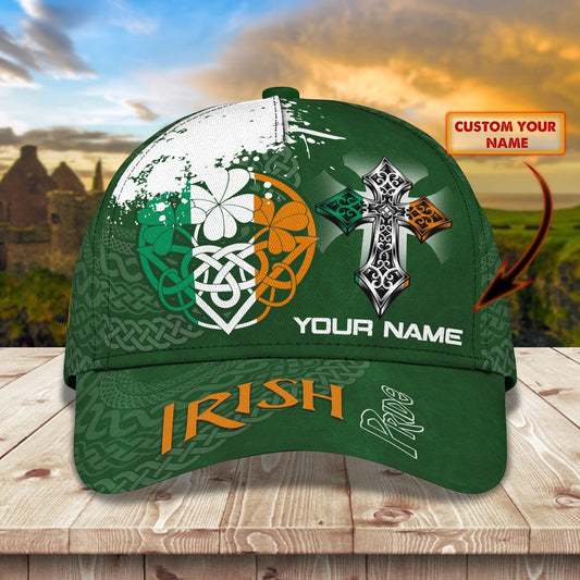 3D Classic Cap Irish Pride 01 Personalized Name Cap Tendpins CA2322