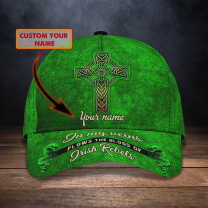 3D Classic Cap Irish Pride Personalized Name Cap 27 Tendpins CA2364