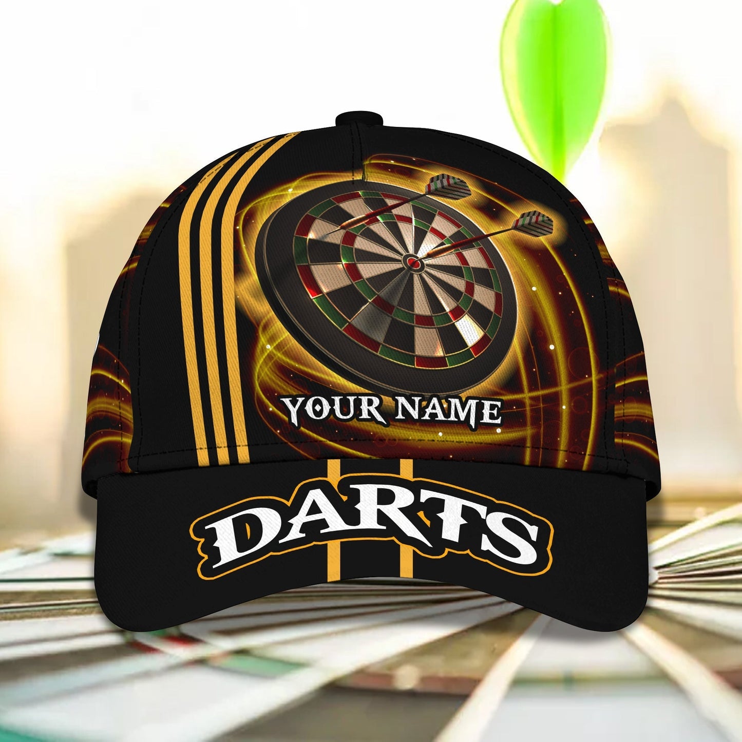 3D Classic Cap Darts Personalized Name Tendpins CA1508