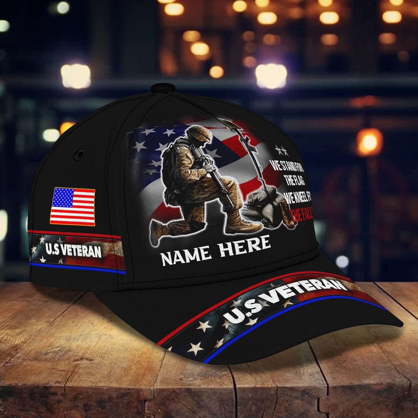 3D Classic Cap Personalized Name Cap09 Veteran Tendpins CA1698