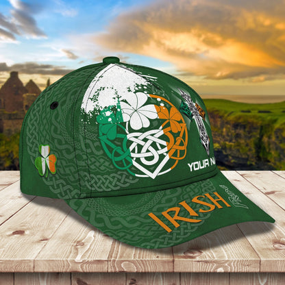 3D Classic Cap Irish Pride 01 Personalized Name Cap Tendpins CA2322