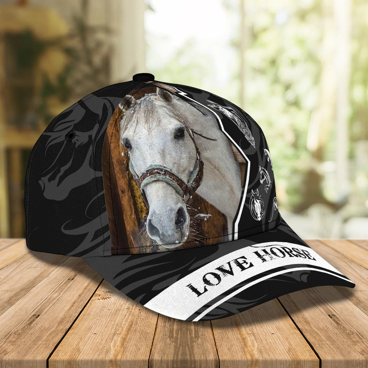 Tendpins Premium Unique 3D Full Print Baseball Horse Cap, Custom Name Classic 3D Hat Cap For Horse Lovers CO0401