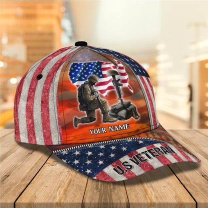 3D Classic Cap Personalized Name Cap11 Veteran Tendpins CA1771