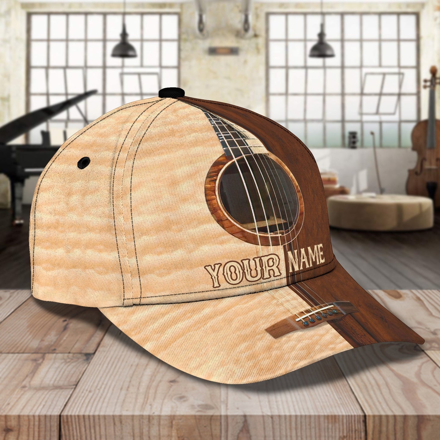 3D Classic Cap Guitar Personalized Name Cap 57 Tendpins CA2389