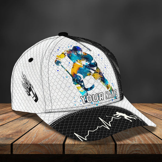 3D Classic Cap Hockey 2 Personalized Name Cap Nama238 Tendpins CA2081