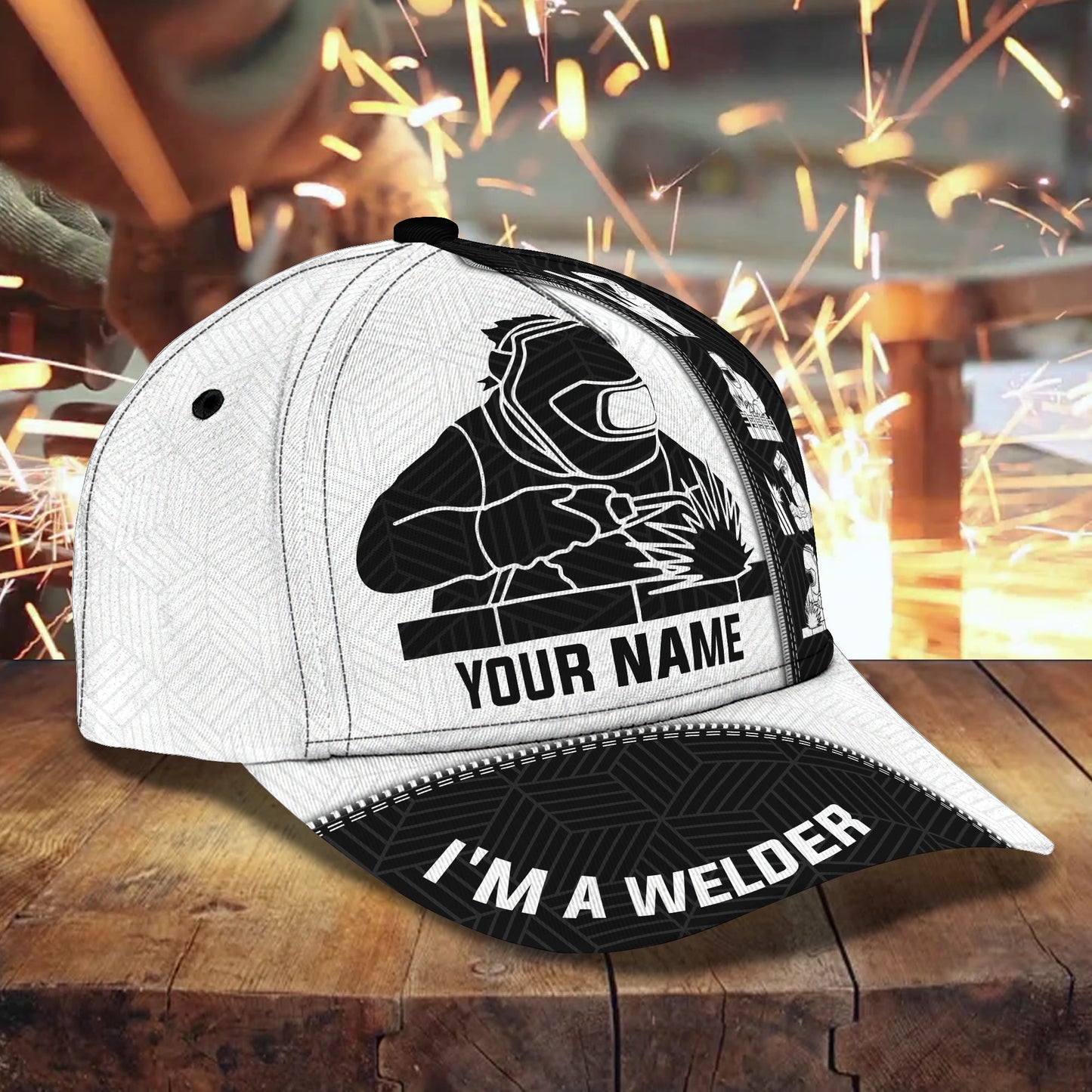 3D Classic Cap I'M A Welder Personalized Name Cap Tendpins CA1051