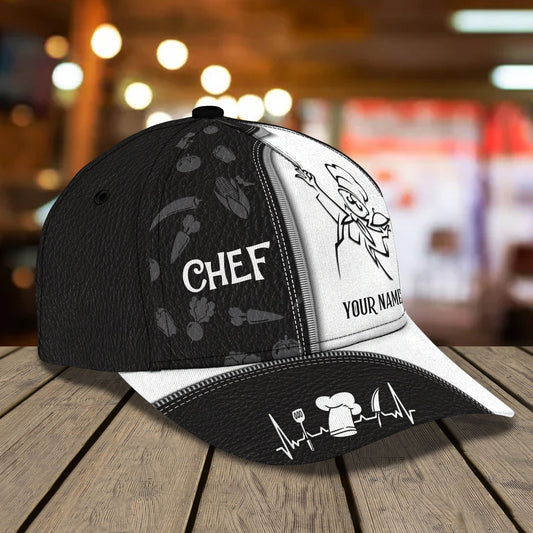 3D Classic Cap Chef 1 Personalized Name Cap Tendpins CA0853