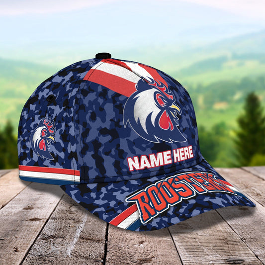 3D Classic Cap Sydney Roosters Personalized Name Cap Tendpins CA1750